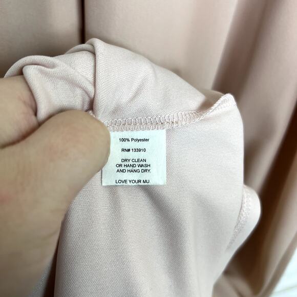 Show Me Your MuMu Caitlin Ruffle Maxi Dress Neutral Mauve Chiffon - Picture 6 of 10